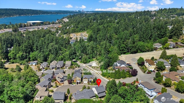2025 NE 37th Pl, Renton, WA 98056 - aerial overview of property's location with nearby suburban area and a large body of water