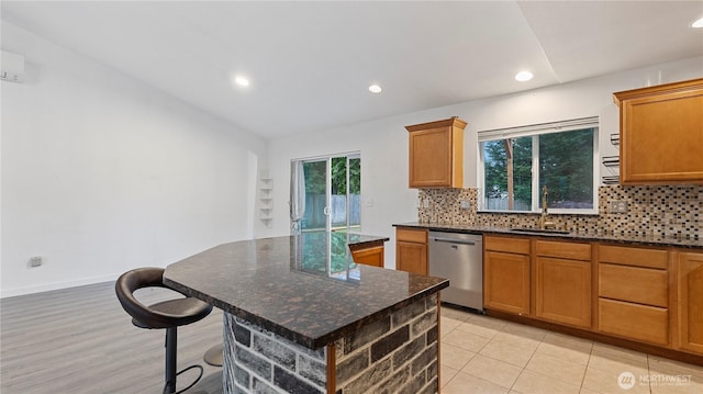215 19th St, Gold Bar, WA 98251 - kitchen featuring dishwasher, a sink, tasteful backsplash, healthy amount of natural light, and recessed lighting