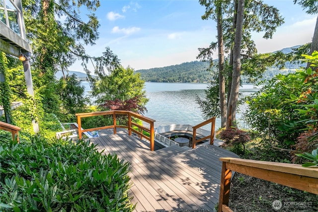 8 Far Summit Pl, Bellingham, WA 98229 - deck with a water view and a view of trees