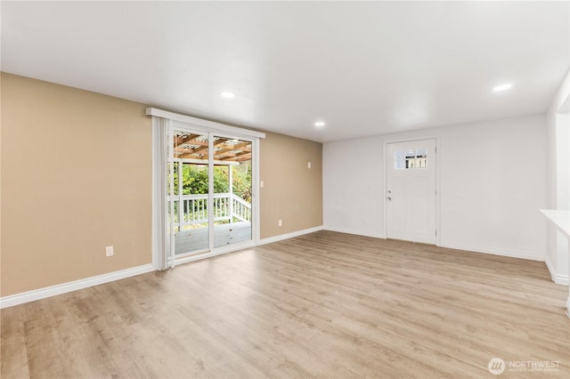 24028 135th Ave SE, Kent, WA 98042 - empty room with light wood-type flooring, recessed lighting, and baseboards