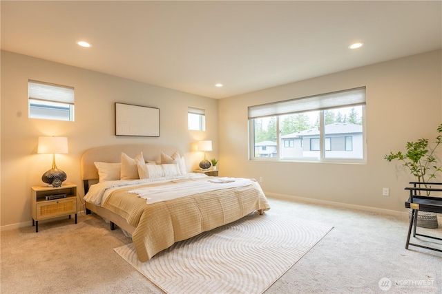 33488 Golden Lakes Ln SE, Black Diamond, WA 98010 - bedroom with light carpet, recessed lighting, and baseboards