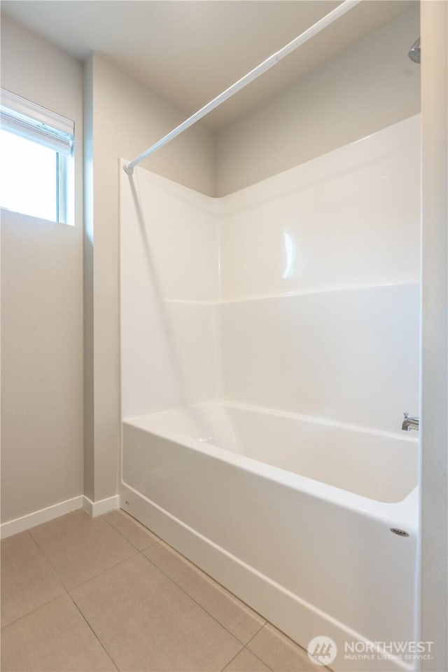 33488 Golden Lakes Ln SE, Black Diamond, WA 98010 - bathroom with baseboards, tile patterned floors, and  shower combination
