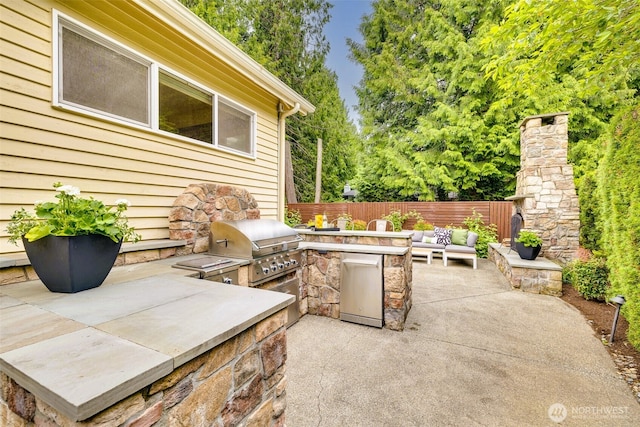 2728 206th Ter NE, Sammamish, WA 98074 - view of patio with an outdoor kitchen and an outdoor hangout area