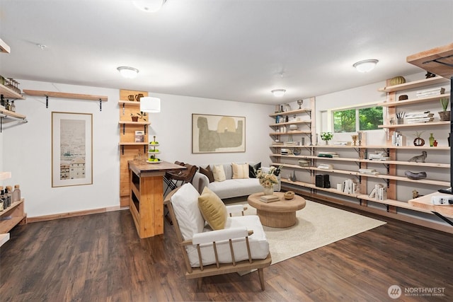 1900 Weaver Rd Unit C106, Snohomish, WA 98290 - living area featuring dark wood-style floors