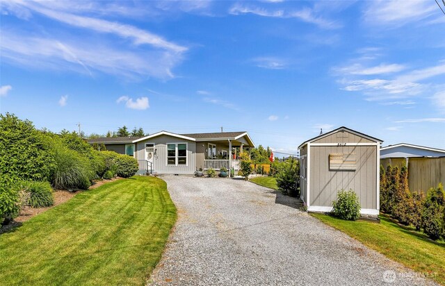 8412 Richard Way, Blaine, WA 98230 - view of front of property with a porch, a front lawn, and driveway