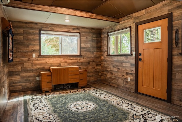 5363 Reese Hill Rd, Sumas, WA 98295 - entryway featuring wood finished floors and wooden walls