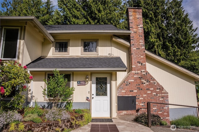 5363 Reese Hill Rd, Sumas, WA 98295 - view of front of property with a chimney and roof with shingles