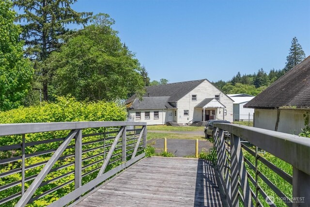 12 Fairgrounds Rd, Skamokawa, WA 98647 - view of wooden terrace