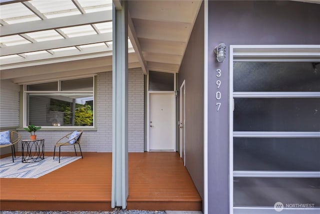 3907 SW 102nd St, Seattle, WA 98146 - view of exterior entry with brick siding and covered porch