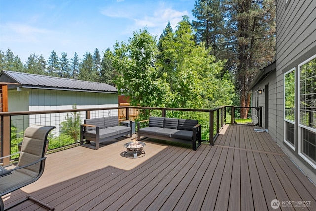 12606 Icicle Ln, Leavenworth, WA 98826 - wooden deck featuring outdoor lounge area