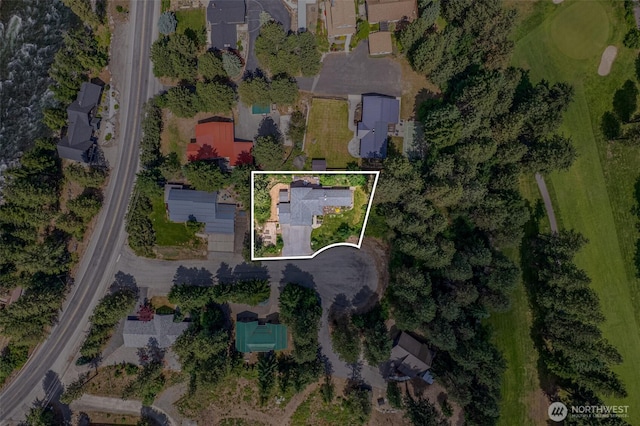 12606 Icicle Ln, Leavenworth, WA 98826 - aerial perspective of suburban area with property parcel outlined