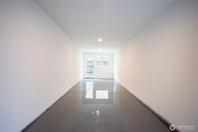 12215 Des Moines Memorial Dr S Unit A, Burien, WA 98168 - hall with recessed lighting and concrete floors
