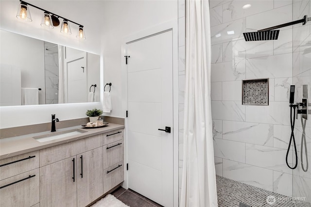 12215 Des Moines Memorial Dr S Unit A, Burien, WA 98168 - bathroom with tiled shower and vanity