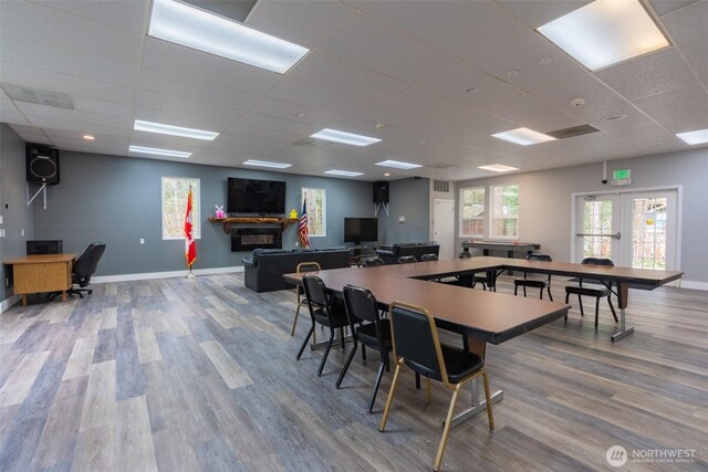 1190 Exit Rd, Maple Falls, WA 98266 - dining room featuring a paneled ceiling and wood finished floors