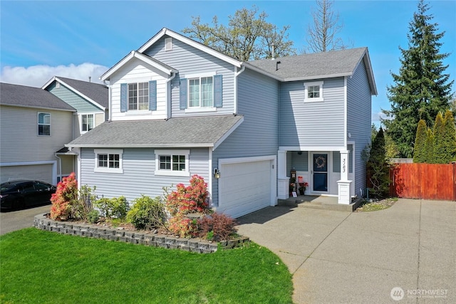 3163 Walker Rd, Dupont, WA 98327 - traditional-style home with asphalt driveway, a shingled roof, and an attached garage
