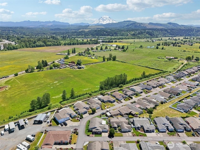 302 Oak St SW, Orting, WA 98360 - aerial perspective of suburban area featuring mountains