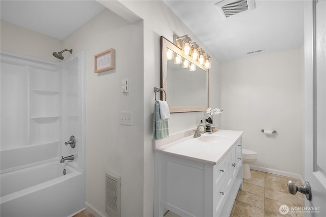 5505 Windemere Dr SE, Olympia, WA 98501 - full bath with vanity, baseboards, toilet, and bathing tub / shower combination