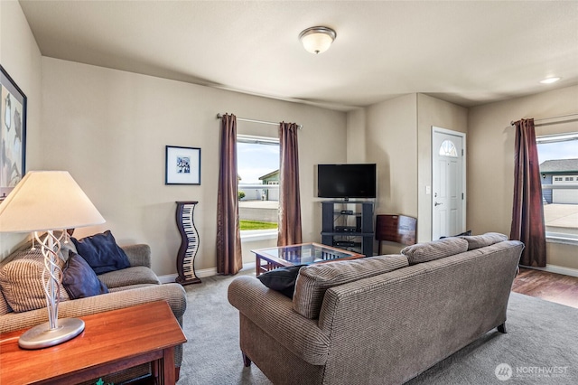 200 Bridle Way Unit 249, Yakima, WA 98901 - carpeted living room featuring plenty of natural light and baseboards