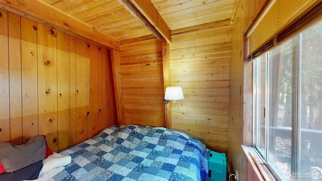 90B Moore Dr, Riverside, WA 98849 - bedroom featuring wood walls and wooden ceiling