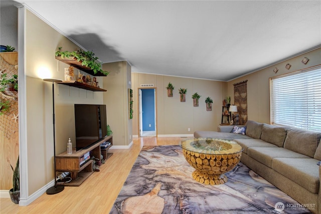 140 Leland Rd, Longview, WA 98632 - living area featuring light wood-type flooring, ornamental molding, and baseboards