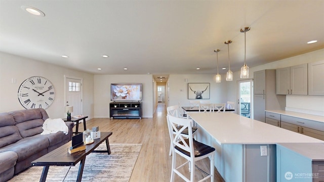 212 Hubbard Rd, Riverside, WA 98849 - living room with light wood-style floors and recessed lighting