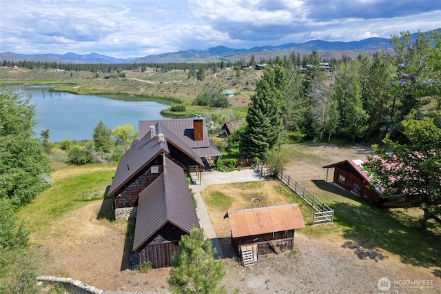 132 Twin Lakes Rd, Winthrop, WA 98862 - aerial view of property and surrounding area featuring a water and mountain view