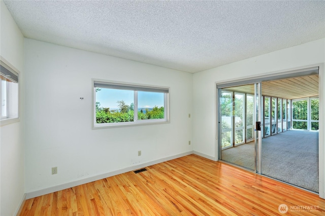 434 T St, Port Townsend, WA 98368 - empty room featuring plenty of natural light, wood finished floors, baseboards, and a textured ceiling