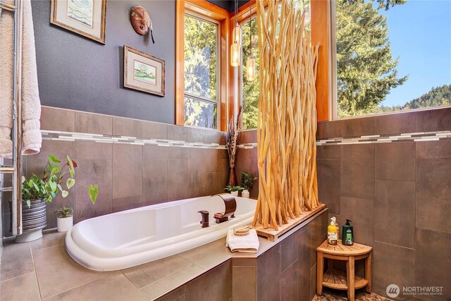 76 Thompson Point Rd, Port Angeles, WA 98363 - bathroom with a garden tub and plenty of natural light
