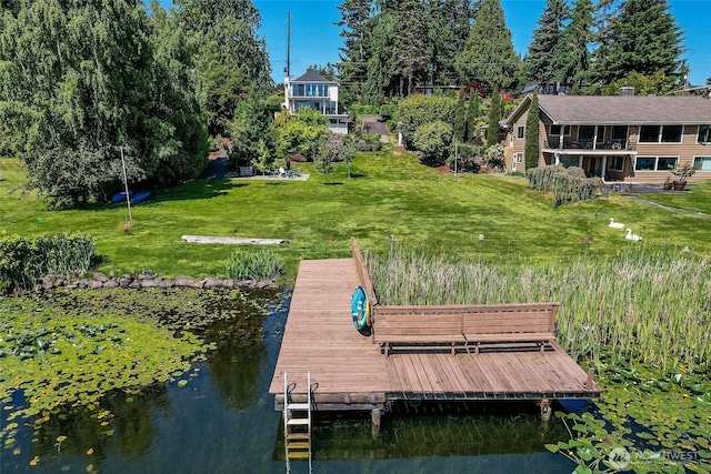 23619 74th Ave W, Edmonds, WA 98026 - dock area with a lawn and a water view