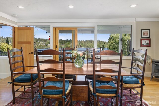 23619 74th Ave W, Edmonds, WA 98026 - dining room featuring recessed lighting and light wood-type flooring