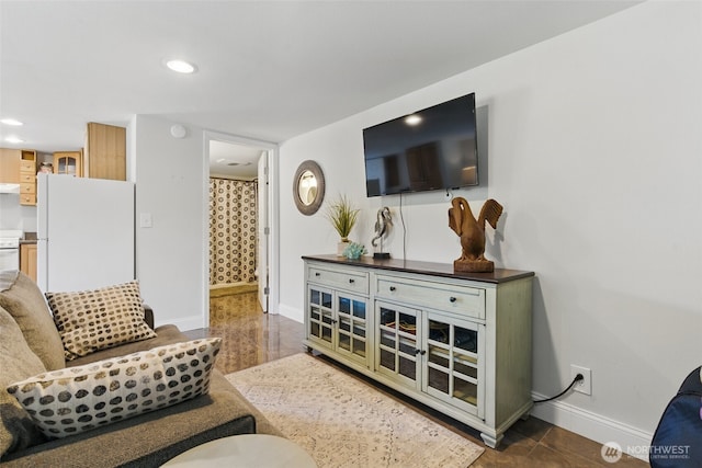 37401 Olympic View Rd NE, Hansville, WA 98340 - living room with baseboards and recessed lighting