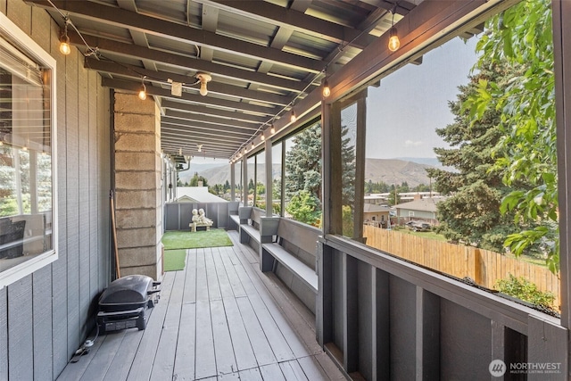 1598 Tedford St SE, East Wenatchee, WA 98802 - wooden terrace with a mountain view