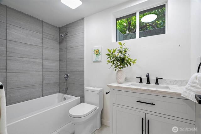 2874 30th Ave W, Seattle, WA 99819 - bathroom featuring vanity and bathing tub / shower combination