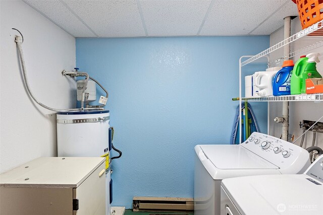 4119 Big Beef Xing NW, Bremerton, WA 98312 - washroom featuring washer and dryer and a baseboard heating unit
