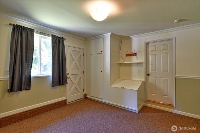 26025 Tronson Rd, Arlington, WA 98223 - unfurnished bedroom featuring crown molding, carpet, and baseboards