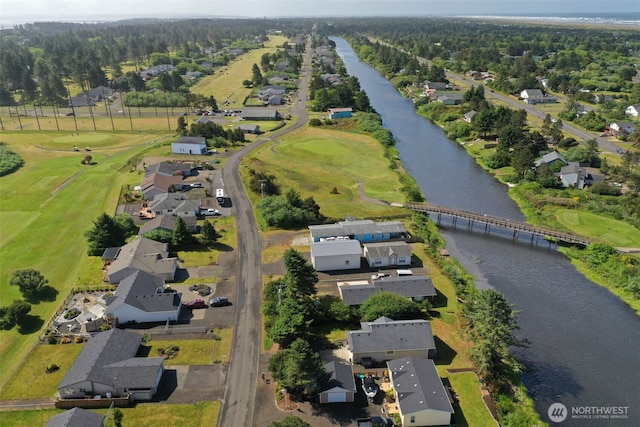546 Canal Dr NE, Ocean Shores, WA 98569 - aerial overview of property's location featuring a nearby body of water, nearby suburban area, and a notable bridge