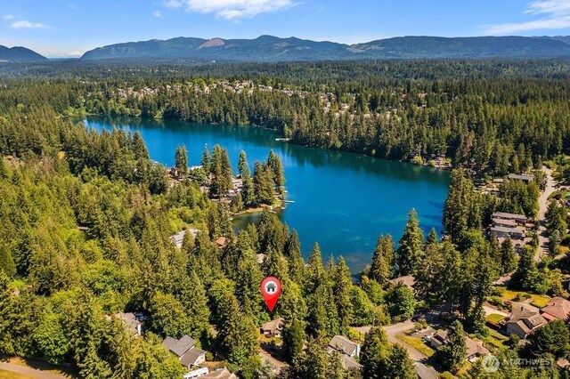 25910 227th Pl SE, Maple Valley, WA 98038 - bird's eye view of a heavily wooded area and a water and mountain view