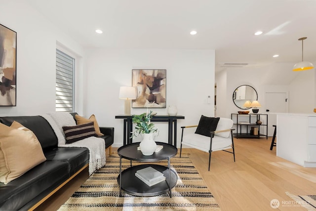 5613 43rd Ave NE, Seattle, WA 98105 - living area featuring light wood-style flooring and recessed lighting