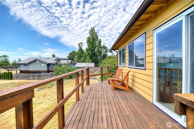 669 Marine Dr, Point Roberts, WA 98281 - wooden deck featuring a fenced backyard