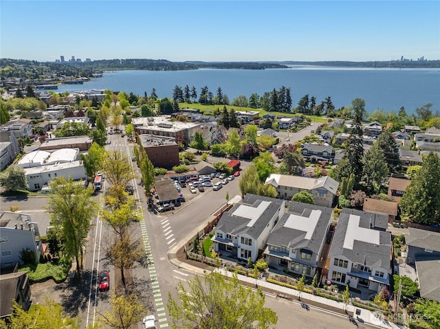 203 8th Ave W, Kirkland, WA 98033 - aerial view of residential area featuring a nearby body of water