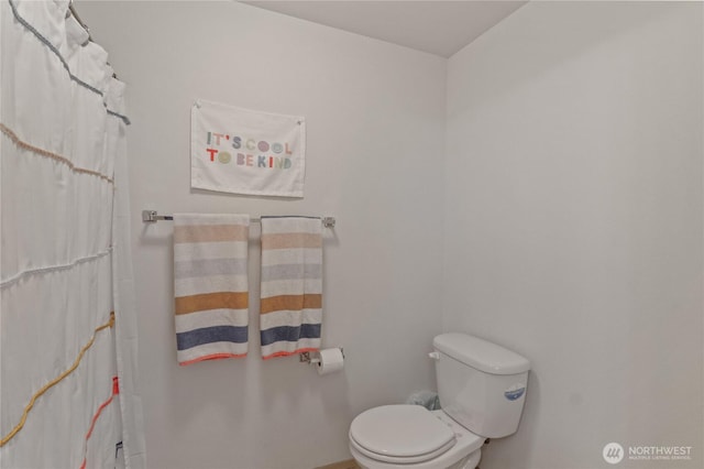 16574 Greenleaf Ave SE, Yelm, WA 98597 - bathroom featuring toilet and a shower with curtain