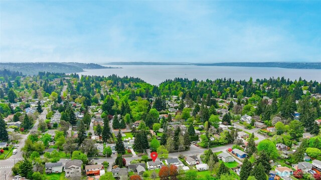 2838 SW 106th St, Seattle, WA 98146 - aerial perspective of suburban area with a large body of water