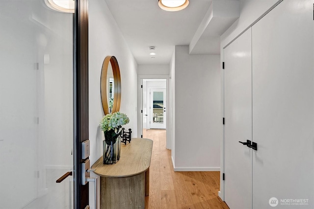 1225 E Roy St, Seattle, WA 98102 - corridor with light wood-type flooring and baseboards