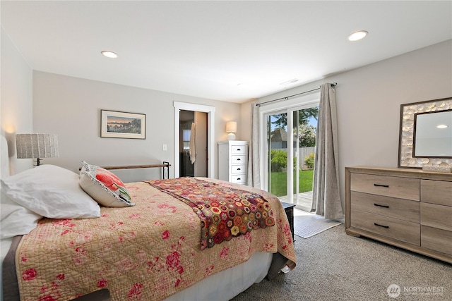 513 I St SW, Tumwater, WA 98512 - carpeted bedroom with access to outside and recessed lighting