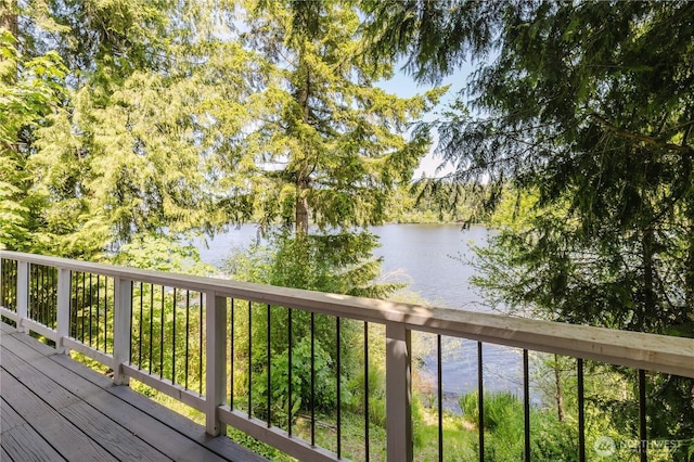 4662 SE Inwood Ln, Port Orchard, WA 98367 - wooden deck with a water view