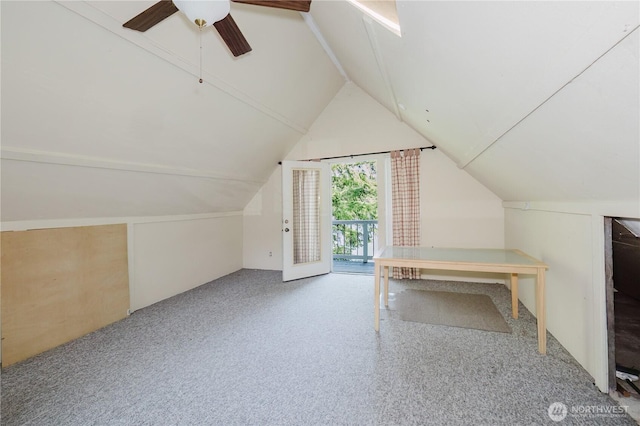 4662 SE Inwood Ln, Port Orchard, WA 98367 - bonus room with carpet, vaulted ceiling, and ceiling fan