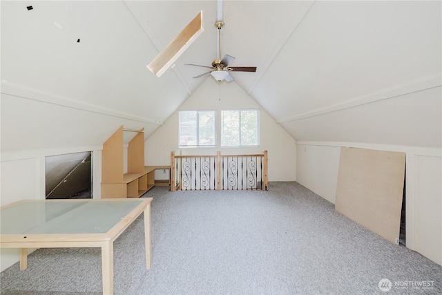 4662 SE Inwood Ln, Port Orchard, WA 98367 - bonus room featuring carpet floors, ceiling fan, and vaulted ceiling