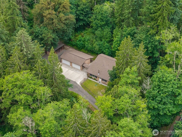 4562 SE Burley Olalla Rd, Olalla, WA 98359 - view from above of property featuring a heavily wooded area