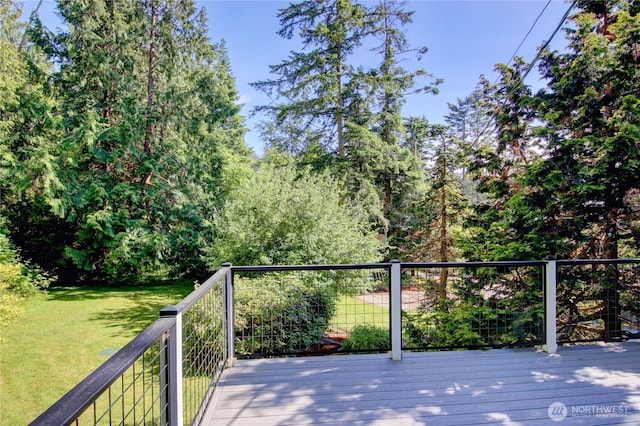 17147 Hope Island Ln, La Conner, WA 98257 - wooden deck with a yard