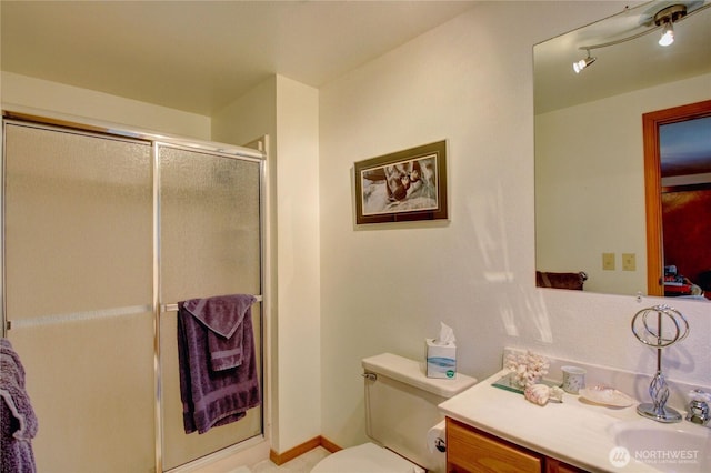 17147 Hope Island Ln, La Conner, WA 98257 - full bath with toilet, a shower stall, and vanity
